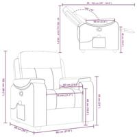 Massagestoel verstelbaar stof bruin - thumbnail