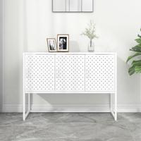 VidaXL Dressoir 105x35x75 cm staal wit - thumbnail