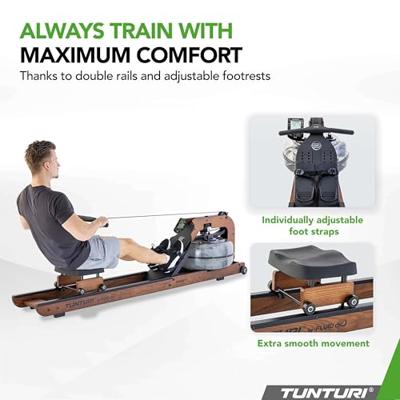 Tunturi Signature R90W Rower, By Fluid l Roeitrainer - thumbnail