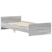 Bedframe bewerkt hout grijs sonoma eikenkleurig 90x190 cm - thumbnail