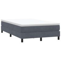 Boxspring zonder matras fluweel donkergrijs 120x210 cm - thumbnail