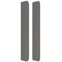 Boxspring met matras kunstleer grijs 200x200 cm - thumbnail