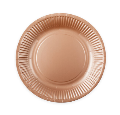 Gebaksbordjes Rosegoud 18cm FSC (8st)