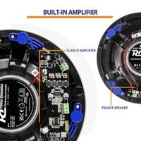 Power Dynamics NCBT8B actieve plafondluidsprekerset met Bluetooth, 8 inch - thumbnail