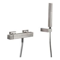 Douchemengkraan Tres Cuadro Exclusive Opbouw Vierkant met Handdoucheset RVS - thumbnail