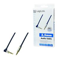 LogiLink CA11100 Jackplug Audio Aansluitkabel 1.00 m Donkerblauw (mat) 90° haaks naar boven - thumbnail