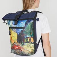 New Rebels Mart Art - New York Cafe at Night Rolltop Rugzak 21L - thumbnail
