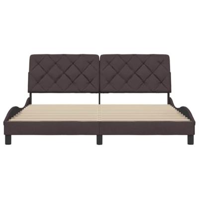 Bedframe zonder matras stof donkerbruin 180x200 cm