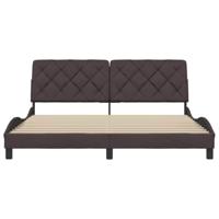 Bedframe zonder matras stof donkerbruin 180x200 cm - thumbnail