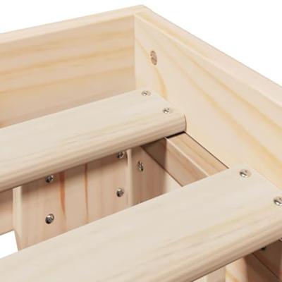 Bedframe zonder matras massief grenenhout 120x190 cm