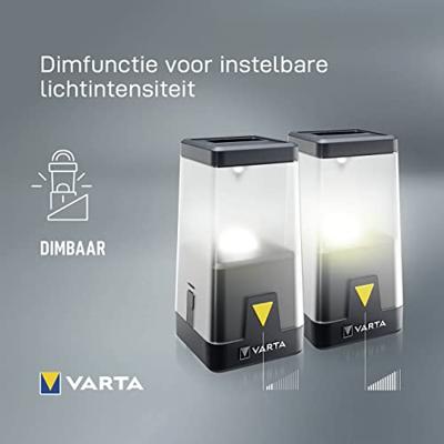 Varta 18666101111 Outdoor Ambiance L30RH Campinglantaarn LED 500 lm werkt op batterijen 0.579 Zwart