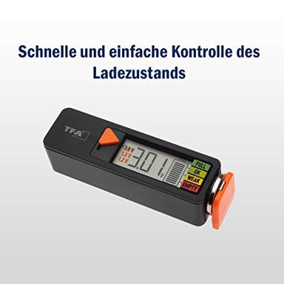 TFA Dostmann Batterijtester Batterietester BatteryCheck Meetbereik (batterijtester) 1.2 V, 1.5 V, 3 V, 9 V Oplaadbare batterij, Batterij 98.1126.01 TFA Dostmann Batterijtester Batterietester BatteryCheck Meetbereik (batterijtester) 1.2 V, 1.5 V, 3 V, 9 V Oplaadbare batterij, Batterij 98.1126.01