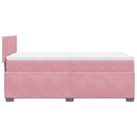 Boxspring met matras fluweel roze 90x200 cm - thumbnail