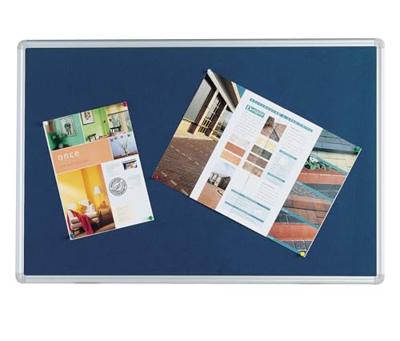 Q-CONNECT textielbord, met aluminium frame, 90 x 60 cm, blauw