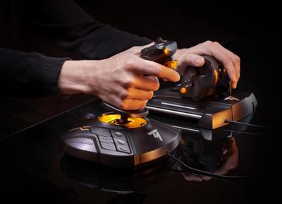 Thrustmaster T16000M FCS Flight Pack Vliegsimulator joystick USB PC Zwart Incl. pedaal, Incl. schuifregelaar