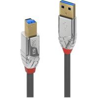 Kabel USB A naar USB B LINDY 36664 5 m Zwart Grijs Antraciet - thumbnail