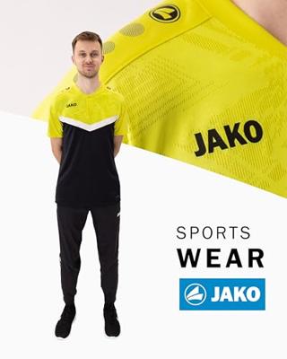 JAKO 6324 Polo Iconic - Zwart/Zachtgeel - S