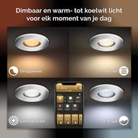 Philips Hue LED-inbouwlamp 871951435534700 Hue White & Col. Amb. Xamento Einbauspot silber 1er LED vast ingebouwd 5.7 W - thumbnail