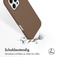 Accezz Liquid Silicone Backcover met MagSafe iPhone 16 Pro Max Telefoonhoesje Bruin - thumbnail