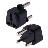 Draagbare universele aansluiting op (grote) Zuid-Afrika Plug Power Adapter reislader (zwart) - thumbnail
