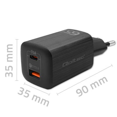 Qoltec 50766 oplader voor mobiele apparatuur Laptop, Draagbare game console, Powerbank, Smartphone, Smartwatch, Tablet Zwart AC Snel opladen Binnen Qoltec 50766 oplader voor mobiele apparatuur Laptop, Draagbare game console, Powerbank, Smartphone, Smartwatch, Tablet Zwart AC Snel opladen Binnen