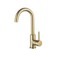 Fortifura Calvi wastafelkraan - hoog - draaibare uitloop - Geborsteld Messing PVD (Goud) SW809349 - thumbnail