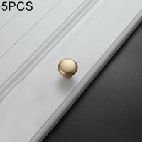 5 stuks 4203 Placer Gold single hole massief zink legering ronde handvat voor kabinet garderobe lade deur - thumbnail