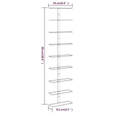 Wijnrek voor 9 flessen wandmontage ijzer wit Wijnrek voor 9 flessen wandmontage ijzer wit