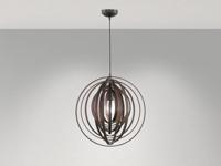 Trio HanglampBoolan donker houtbruin - 305900126 - thumbnail
