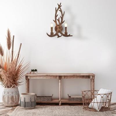 Searchlight Houten wandlampStag - 6412-2BR