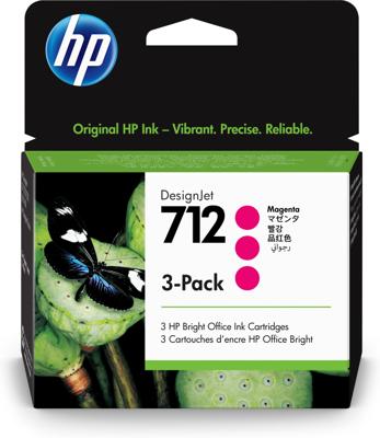HP Inktcartridge 712 Origineel Triple Magenta 3ED78A HP Inktcartridge 712 Origineel Triple Magenta 3ED78A