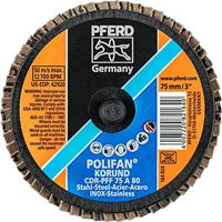 PFERD TOOLS 47202091 CDR PFF 75 A 80 Lamellenschijf Diameter 75 mm Brons, Titanium, Titaniumlegering, Koper, Messing, RVS, Grijs/grauw sferoïdisch gietijzer, - thumbnail