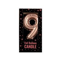 Paperdreams folie ballon kaars roze - 9 - thumbnail