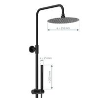 Schütte AQUADUCT Hoofddouche-Set | Thermostatische mengkraan | Mat zwart - 60074 - thumbnail