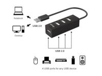 Equip 128955 USB 2.0-hub 4 poorten Zwart - thumbnail