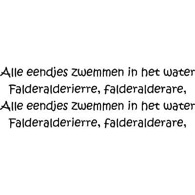 Alle eendjes zwemmen - Muursticker Alle eendjes zwemmen - Muursticker