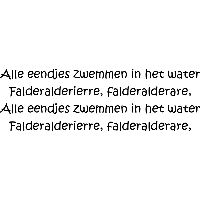 Alle eendjes zwemmen - Muursticker - thumbnail