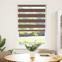 VidaXL Zebra rolgordijn 75x150 cm stofbreedte 70,9 cm polyester bruin - thumbnail