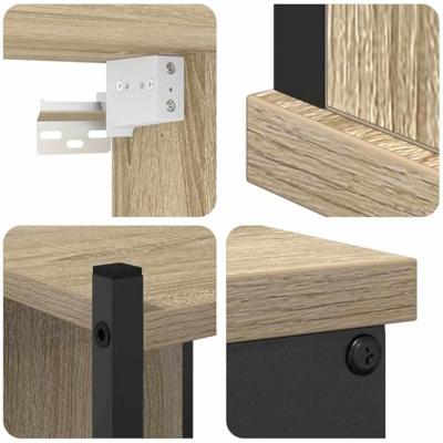 Badkamermeubelset 4 pcs Sonoma eiken 33 x 33 x 185.5 cm