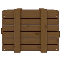Opbergbox 58x40,5x42 cm massief grenenhout honingbruin - thumbnail