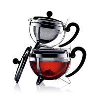 Theepot Bodum CHAMBORD Grijs Transparant 1,3 L 16,8 x 23,3 x 16,8 cm - thumbnail
