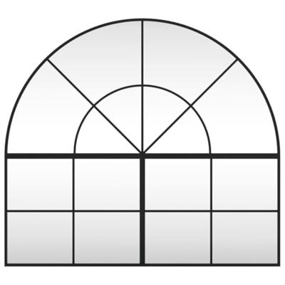VidaXL Wandspiegel boog 100x90 cm ijzer zwart