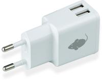 Greenmouse Dual oplader 2 x USB-A, wit - thumbnail