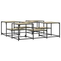 Salontafel 121x121x40 cm bewerkt hout sonoma eikenkleurig - thumbnail