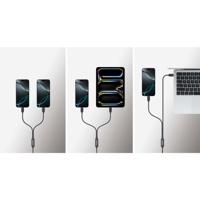 Manhattan Dual USB-C Ladekabel 100 W schwarz - Kabel - Digital/Daten (355810) - thumbnail