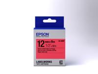 Epson C53S654007 Zwart op rood labelprinter-tape - thumbnail