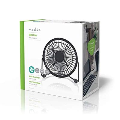 Metalen Miniventilator | Diameter 10 cm | Gevoed over USB | Zwart Metalen Miniventilator | Diameter 10 cm | Gevoed over USB | Zwart