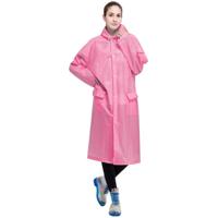 Mode volwassen lichtgewicht EVA transparante matte regenjas grote hoed met Pocket maat: XL (roze) - thumbnail