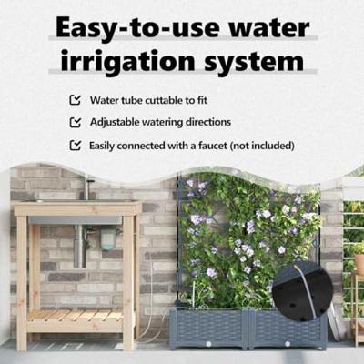VidaXL Tuin bloempot 2 pcs licht grijs staal