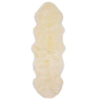 Vloerkleed 60x180 cm schapenvacht wit - thumbnail